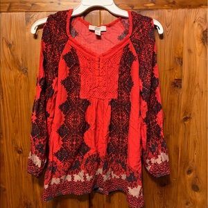 Vintage American red blouse